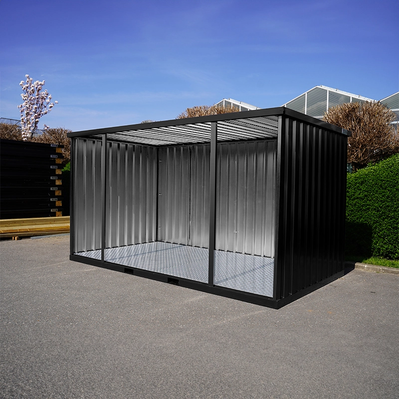 4 x 2 XL FOCO Contenedor Open Side RAL 9005
