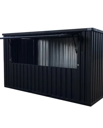 Bar Contenedor Plegable 4×2 metros Negro RAL 9005