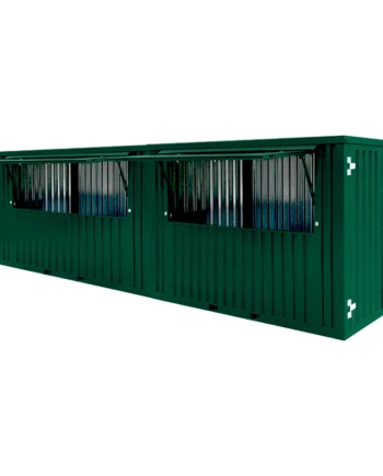 Bar Contenedor Plegable XL 8×2 metros Verde RAL 6005