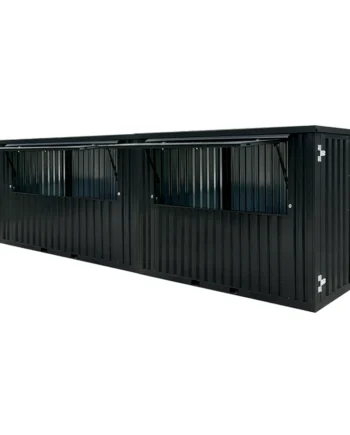 Bar Contenedor Plegable XL 8×2 metros Negro RAL 9005