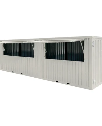 Bar Contenedor Plegable XL 8×2 metros Blanco RAL 9016