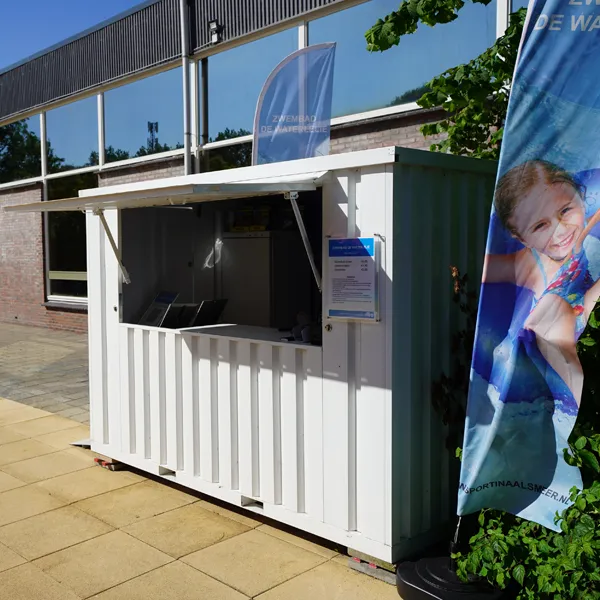 Bar Contenedor plegable 3×2 metros Blanco RAL 9016