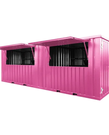 Bar Contenedor Plegable XL 6×2 metros Rosado RAL 3015