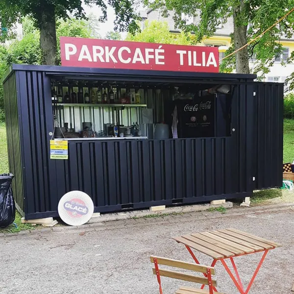 Bar Contenedor Plegable 4×2 metros Negro RAL 9005