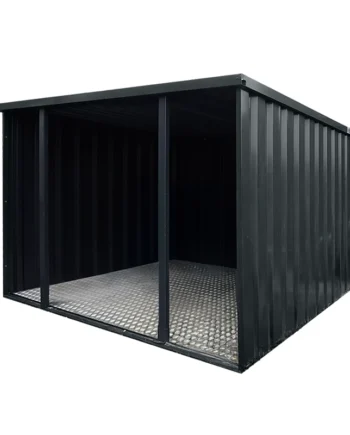 3 x 2 XL FOCO Contenedor Open Side RAL 9005