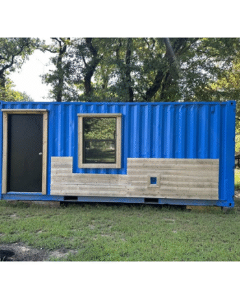 Casa contenedor azul hermoso, nuevo