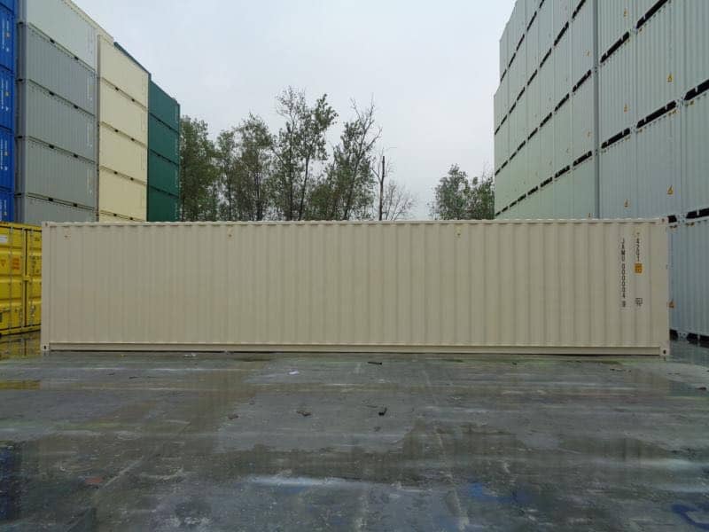 Contenedor marítimo de 40 pies beige – nuevo