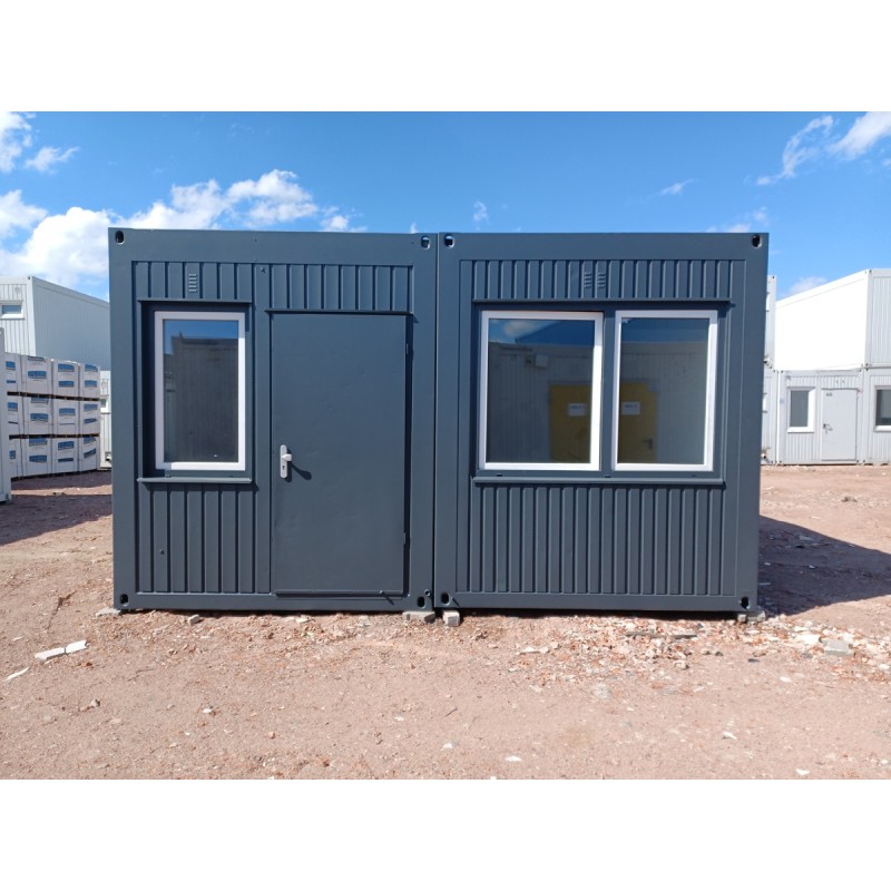 Conversión de oficina individual en dos plantas con baño y aseo, opción de accesorios de cocina (30 m²)