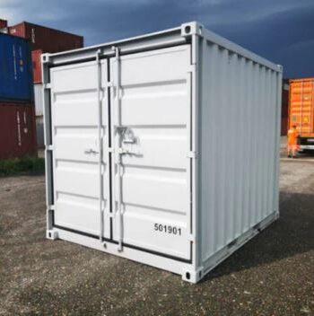 Contenedor blanco de 10 pies – nuevo, uso marítimo